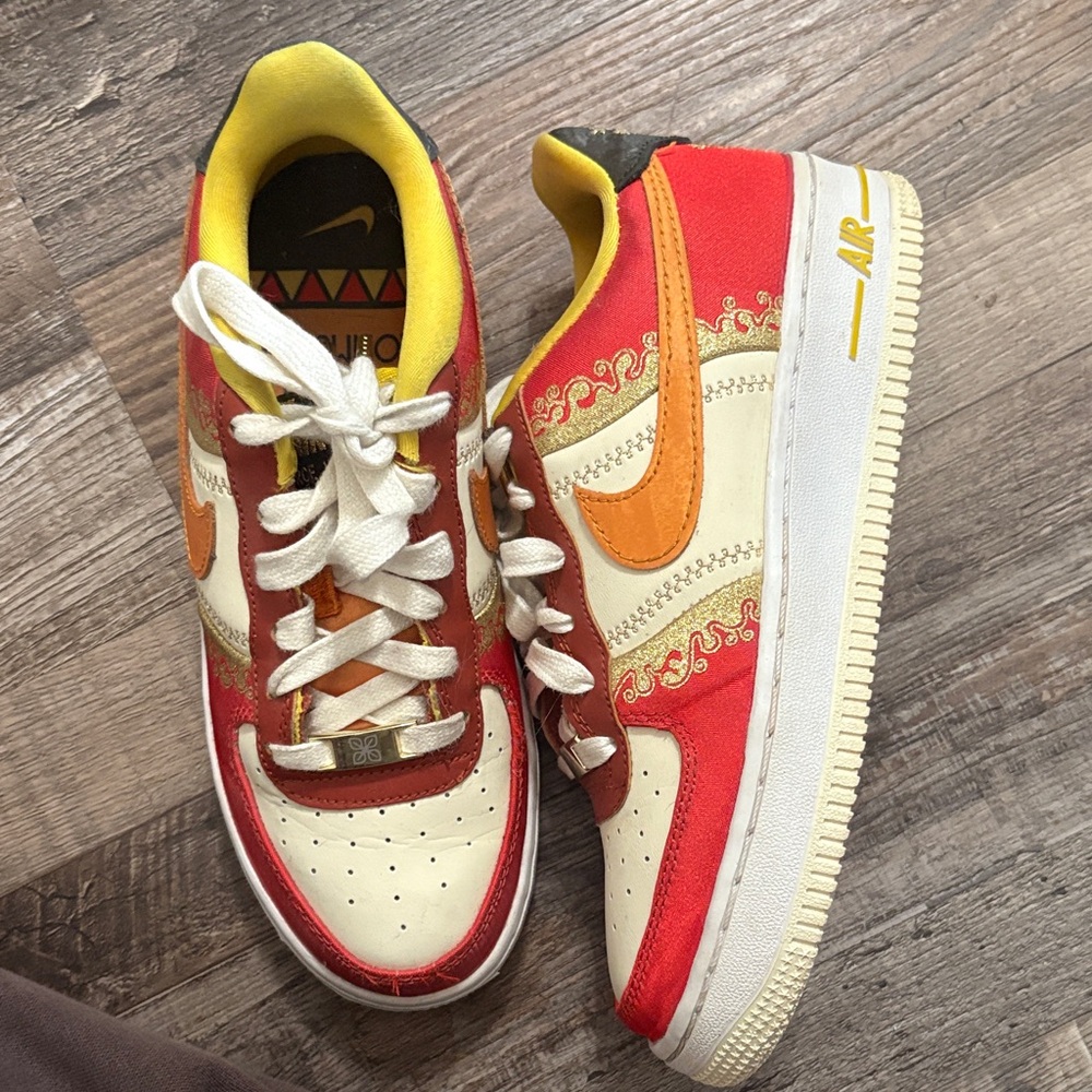 Nike Air Force 1 Low - Red, Cream & Orange